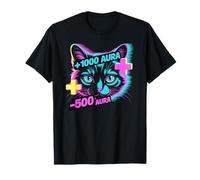 Gamer & Streamer Cat - Glitch Cyberpunk Art Meme Camiseta