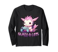 Gamer T Cozy Gaming Outfit Relax Gaming Axolotl Manga Larga