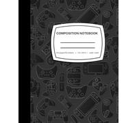 Gamer Themed Composition Book: Gaming Pattern Wide Ruled Journal, Cool Video Game Controller Design for Teens and Kids