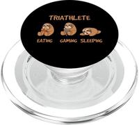 Gamer Triathlete Funny Gaming Sloth Playing Video Game Nerd PopSockets PopGrip para MagSafe