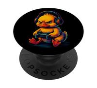 Gamer Yellow Duck Videojuegos Animales Niños Niñas Niños PopSockets PopGrip Adhesivo