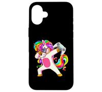 Gamercorn Dabbing Unicorn Controlador de videojuegos Chica Gamer Carcasa para iPhone 16 Plus