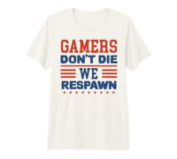 Gamers Don't Die We Respawn Sparklers Patriotic Hombres Mujeres Camiseta Premium