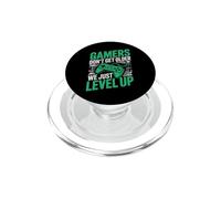 Gamers Don't Get Older We Just Level Up Funny Gamer Retro PopSockets PopGrip para MagSafe