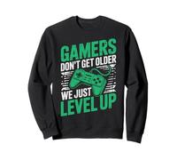Gamers Don't Get Older We Just Level Up Funny Gamer Retro Sudadera
