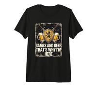 Games and Beer That's Why I'm Here - Caballero Medieval Camiseta Premium