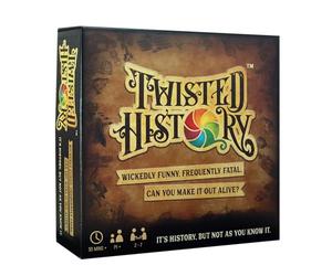 Games Emporium Juego de Mesa Twisted History | ¡Piensa Que conoces la Historia! Piensa de Nuevo! | Divertido, Oscuro y retorcido Trivia | para 2 a 7 Jugadores, Gran Regalo | A Partir de 14 años