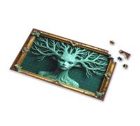 Games For Kids 8-12 Enchanted Forest Guardian: A Mystical Portrait Framed In Gold Picture Puzzle 500 Piece Puzzles Spot It Game For Kids (300 piezas)