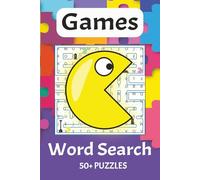 Games Search Puzzle Book: Word Searches with Easy to Read Print about Games | 6x9 inches, 110 pages | 50+ Puzzles ... Gift for Vacations, Holidays and Free Times