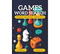 Games Word Search: 75 Easy-Medium Puzzles for Adults & Teens - Board, Card, Dice & More