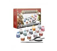 Games Workshop Paints Tools Set Warhammer Age of Sigmar - Juego de colores y herramientas para montar y pintar miniaturas Citadel con alicates, pincel de inicio y lima