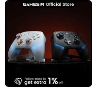 GameSir Cyclone 2 PC Controller Mag-Res TMR Sticks 1000Hz Report Rate Hall & Micro 2-en-1 Triggers RGB Lighting with Charging Dock for PC/Switch/iOS/Android (Negro)