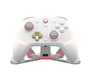 GameSir Cyclone 2 Multiplatform Wireless Controller- TMR Electromagnetic Joysticks&Hall Effect Switch triggers,6-axis Gyro Gaming Controller for Switch/PC/iOS/Android/Steam (Phantom White Bundle)