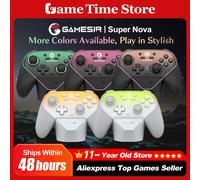 GameSir Super Nova Controlador Inalámbrico Multi-Plataforma & Base de Carga Rápida para Switch (Giroscopio 6 Ejes y NFC), PC, Android & iOS - Joysticks Anti-Deriva Efecto Hall - Rosa