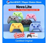 Control de Juego Inalámbrico GameSir Nova Lite, Controlador para Switch, Android, iOS, PC y Juegos de Steam, Joysticks con Efecto Hall para PC GST4NL004-2