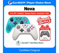 Gamesir Nova PC Gamepads para Nintendo Switch 2 controlador Windows Steam Switch Android IOS Gamer Hall palos efectivos HD Rumble Retro White