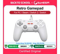 GameSir Retro Gamepads con Cable para PC, Steam, Switch 2/1, Control Tegenaria Lite con Stick de Efecto Hall y Frecuencia de Sondeo de 1000Hz Serene White