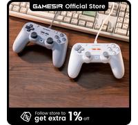 GameSir Tegenaria Lite Controlador Cableado para PC, Tasa de Sondeo de 1000Hz, Joysticks de Efecto Hall y 2 Botones Remapeables,Turbo, Controlador de Juegos para Steam/Android/iOS/Switch (Gris)