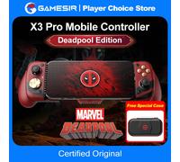 GameSir X3 Pro Edición Deadpool para iPhone 16/15 Series y Teléfonos Android, Control de Juego Móvil con Licencia Marvel y Enfriador Integrado Deadpool Edition