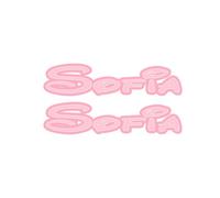 GamesMonkey® - Adhesivo para nombres de habitación - 2 unidades - Varios tamaños - Para niños y niñas - Juegos para puerta de armario (Sofía, 15 x 3 cm)