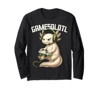 Gamesolotl Axolotl Gamer Videojuegos Divertido Gaming Kawaii Manga Larga
