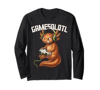 Gamesolotl Axolotl Gamer Videojuegos Divertido Gaming Kawaii Manga Larga