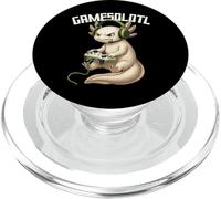 Gamesolotl Axolotl Gamer Videojuegos Divertido Gaming Kawaii PopSockets PopGrip para MagSafe