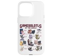 Gamesolotls of The World Gamer Types Colección Axolotl Carcasa para iPhone 15 Pro MAX
