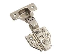 GAMET bisagra para mueble de 35 mm ZP01, superpuesta, con cierre suave, con función de clip y base con regulación 3D para tornillos para madera