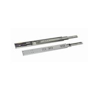 GAMET guía de bolas para cajón FPK005 350 mm x 45 mm, extracción total, carga 45 kg, sistema de freno con amortiguador, 1 par