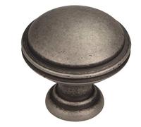 gamet ® Pomo Anello GR49, Ø 16/19 mm, fabricado en zamak, acabado plata mate, 1 unidad. El toque vintage para tus muebles.