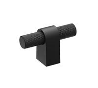 gamet ®, Pomo GA34, fabricado en aluminio, color negro mate, 1 unidad. El toque moderno para tus muebles.