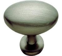 gamet Pomo GP09, Ø 16, Níquel cepillado, pack de 10 unidades/Tiradores y pomos para cocina, baño o cualquier armario.