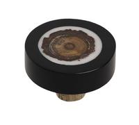 gamet ®, Pomo GP35, fabricado en madera con resina, color negro, pack de 2 unidades. El toque moderno para tus muebles.