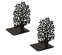 GAMET sujetalibros de Acero, Modelo árbol, Pack de 2 Unidades, Color Negro. Soporte para organizar Libros, revistas. Decoración de diseño para salón, Oficina, habitación Infantil.