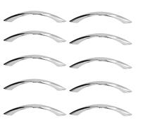 gamet® Tirador DECOR01, CC 96, cromo brillo, pack de 10 unidades. Tiradores para cocina, baño o cualquier armario.