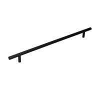 gamet ® Tirador RE29, CC 320 mm, fabricado en acero, acabado negro mate, 1 unidad. Tiradores perfectos para cualquier armario y cajón.