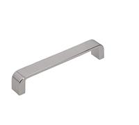 gamet ® Tirador UA120, CC 128, fabricado en aluminio, acabado cromo brillo, 1 unidad. Tiradores para cocina, baño o cualquier armario.