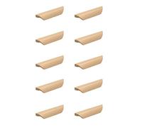 gamet ® Tirador UD33, CC 96 mm, fabricado en madera FSC®, color roble, pack de 10 unidades. Tiradores perfectos para cualquier armario y cajón.
