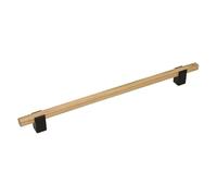 gamet ® Tirador UD35, CC 288 mm, madera FSC®, color roble y negro. Tiradores perfectos para cualquier armario y cajón, 1 unidad.