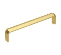 gamet ® Tirador UU56, CC 128 mm, fabricado en zamak, acabado oro mate cepillado, 1 unidad. Un toque moderno para tus muebles.