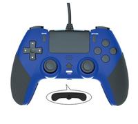 GAMFAMI Mando con cable para Playstation 4 con botones de programación avanzada, doble vibración, vibración, joystick para PS4/PS4 Slim/PS4 Pro y PC (azul)
