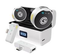 Gamiity Micrófono Lavalier inalámbrico para iPhone/Android con Lightning, mini micrófono de solapa USB C, inalámbrico, cancelación de ruido, batería de 35 horas para grabación de video, transmisión,