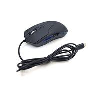 Gaming 2400DPI - Ratón óptico de 6 botones USB C con luz RGB azul para ordenador de sobremesa