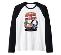 Gaming 8-bit Pixel Art Desarrollado por Gaming & Ramen Funny Gamer Camiseta Manga Raglan