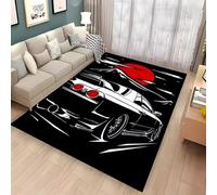 Gaming Alfombra Habitación Adolescente Niño, Clásico Auto Grafiti de Coches Carreras Geniales Suave y Antideslizante Alfombra para Dormitorio y Zona de Juegos Decorativa, 140x200 cm, Color 5
