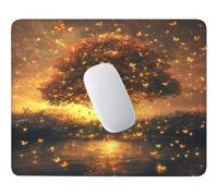 Gaming Alfombrilla de Ratón Mariposas junto al árbol 30 x 25 cm u-373