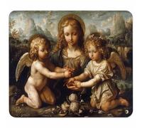 Gaming Alfombrilla de Ratón para Bordes Cosidos, áNgel Alfombrilla Ratón Pequeña 200x180mm con Base de Goma Natural Antideslizante para Jugadores/Escritorio/Oficina/Hogar Regalo, Wings I-4476