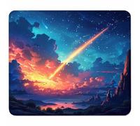 Gaming Alfombrilla de Ratón para Bordes Cosidos, Ciudad Alfombrilla Ratón Pequeña 250x200mm con Base de Goma Natural Antideslizante para Jugadores/Oficina/Hogar Regalo, Cielo Estrellado W-9062