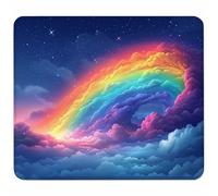 Gaming Alfombrilla de Ratón para Bordes Cosidos, Color Alfombrilla Ratón Pequeña 200x180mm con Base de Goma Natural Antideslizante para Jugadores/Oficina/Hogar Regalo, Cielo Estrellado 1-1369